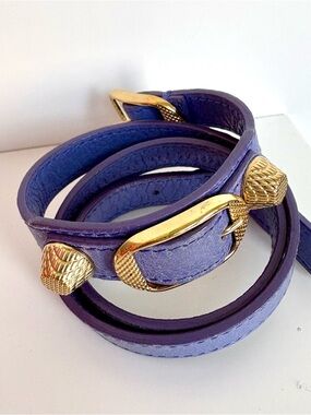 Balenciaga Wrap Bracelet with Gold Hardware